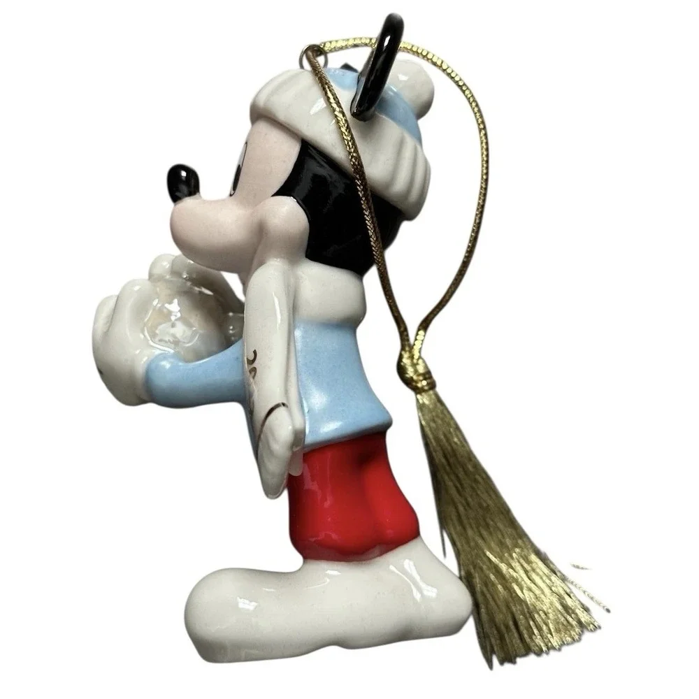 Disney Lenox Mickey Mouse Snow‎ Games Christmas Ornament 2022 Porcelain